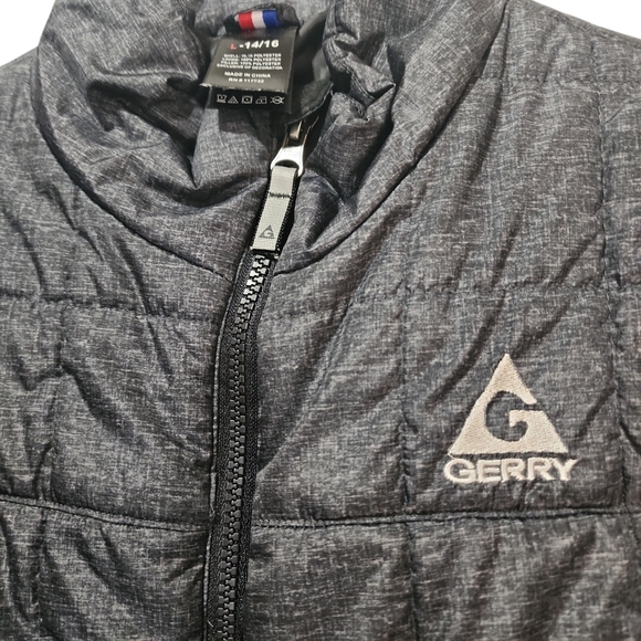 Gerry gray zip of quilted child 14-16 jacket coat long sleeve - Picture 2 of 12